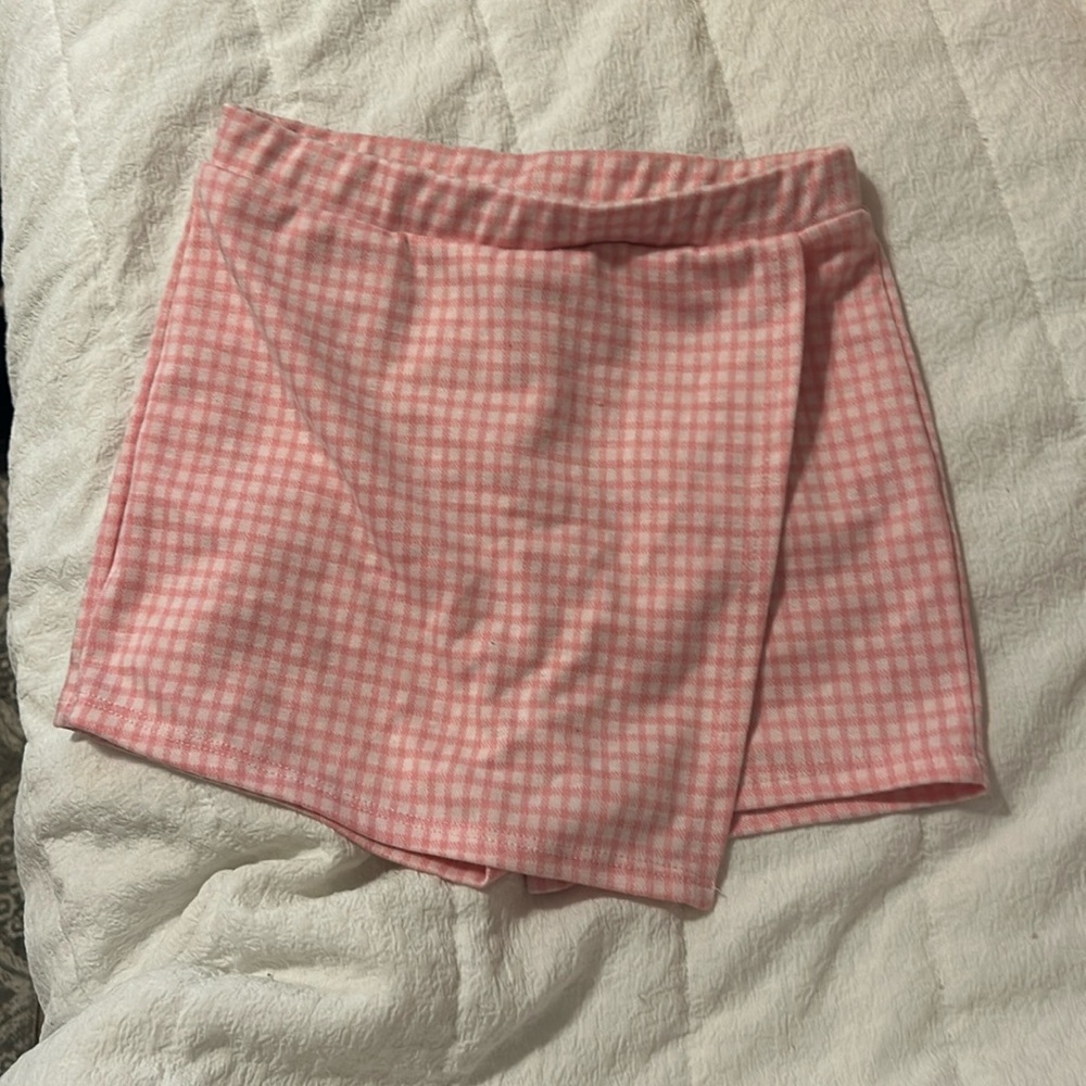 Plaid preppy skort